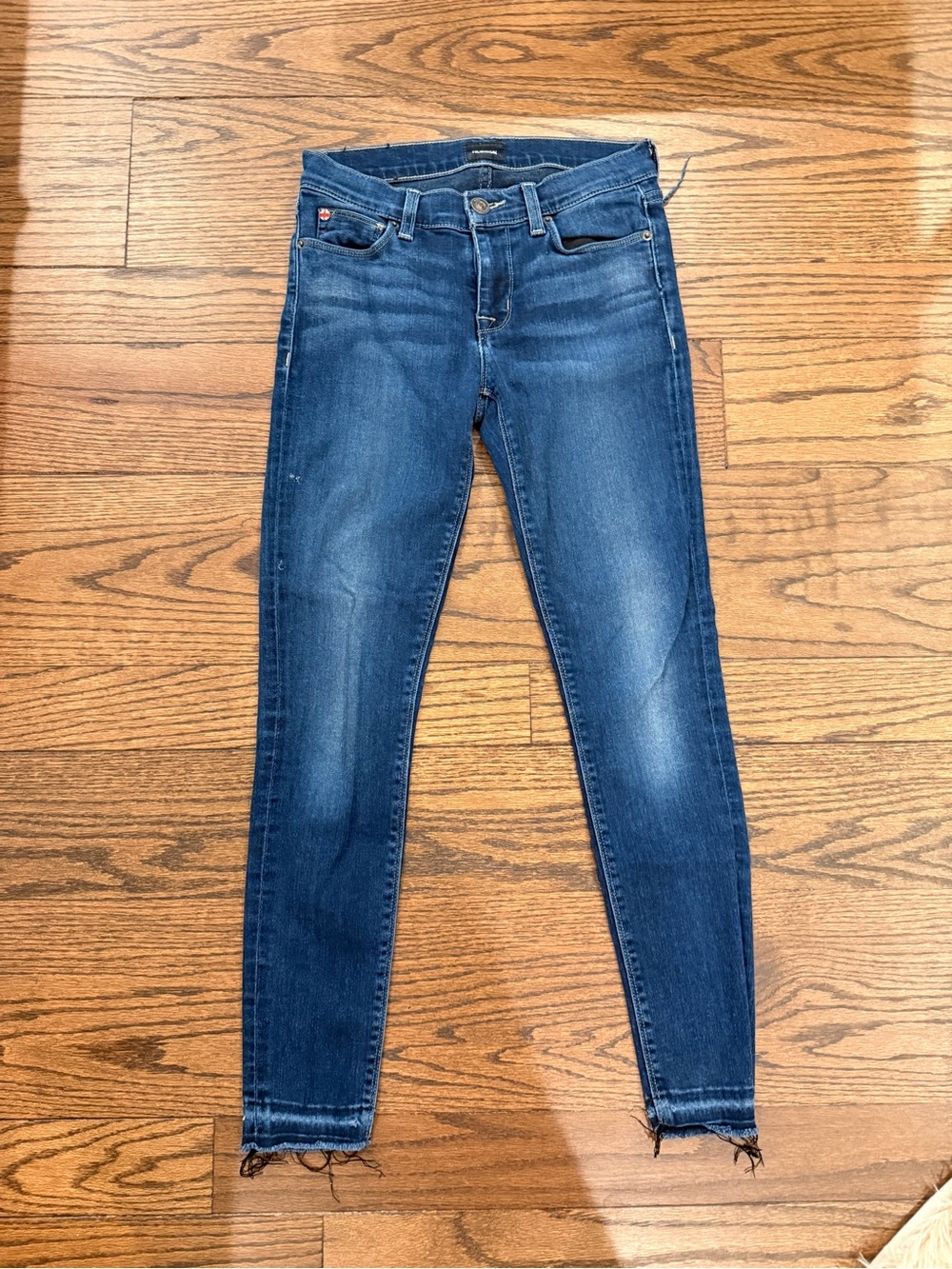 Hudson Jeans Dark Blue Skinny with Faded Whiskering